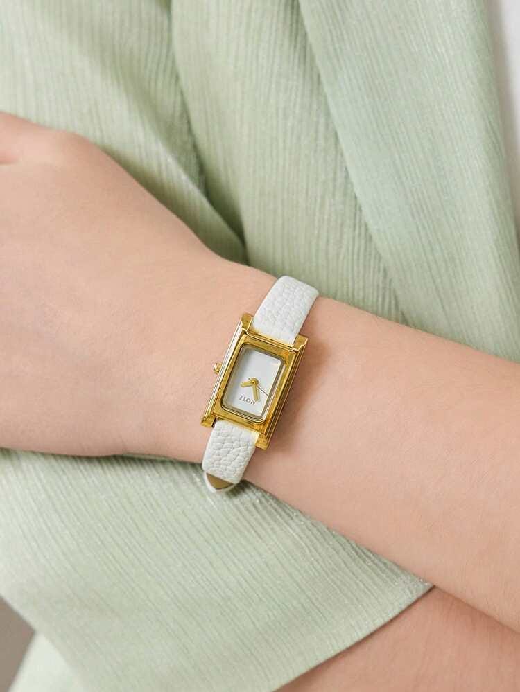 MOTF Premium Watch Dawn White Lychee Texture Mini Gold Watch - Image 2